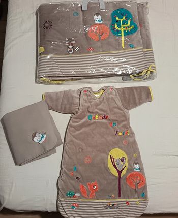 Lot tour de lit + gigoteuse + couverture