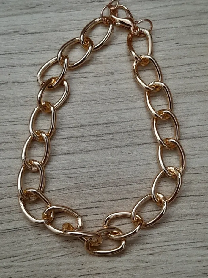 Lot de 2 Bracelets maillons de chaîne, doré - photo numéro 2