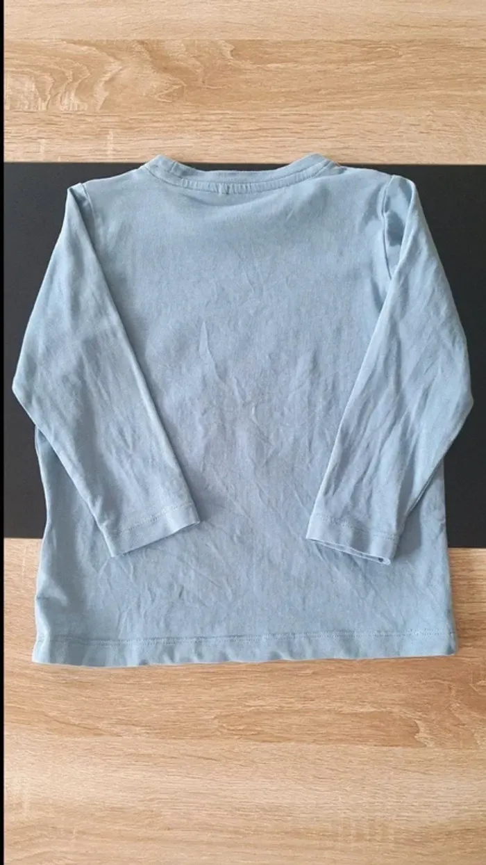 Tee-shirt manche longue 1-1 an et demi 86cm (taille grand) - photo numéro 3
