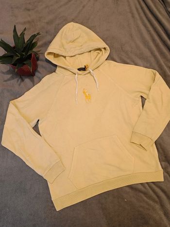 Sweat capuche jaune pâle Ralph Lauren