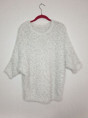 Pull tout doux blanc fils argenté Gemo 36