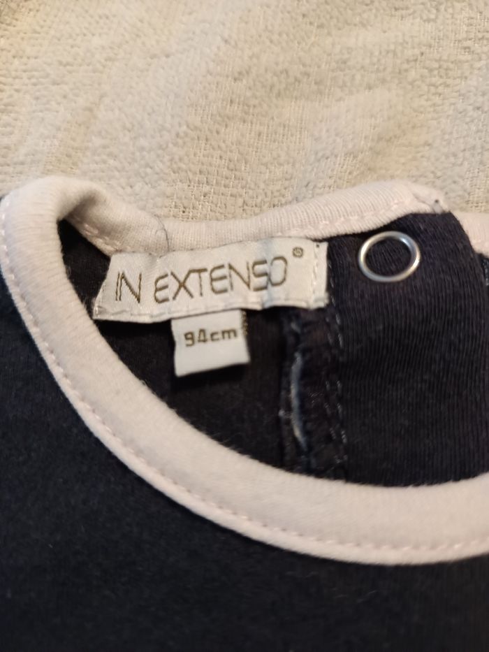 T shirt manches longues bleu marine - photo numéro 2