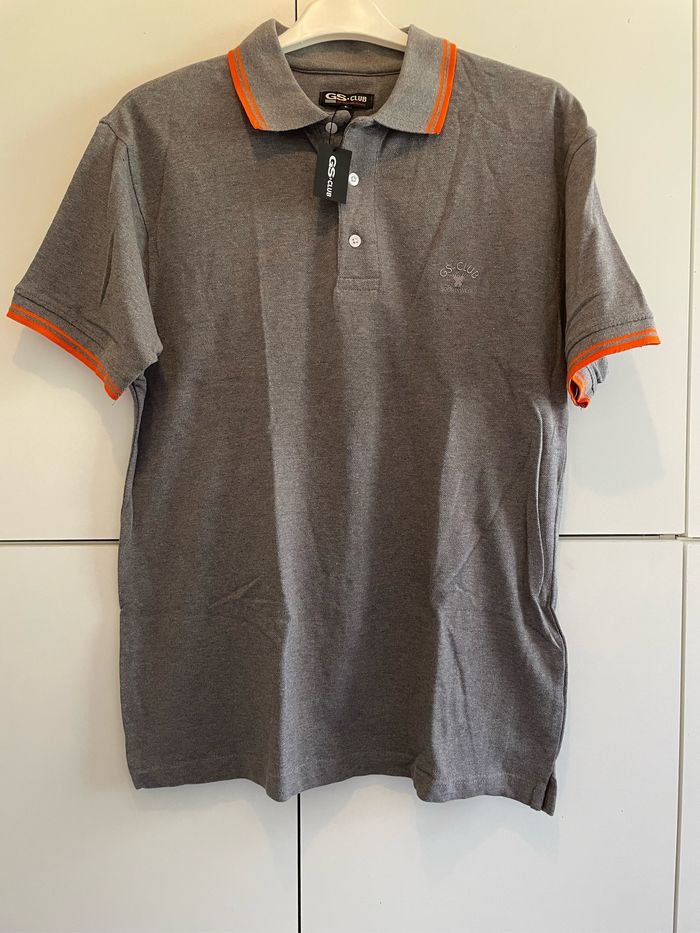 Polo gris en coton taille L GS club