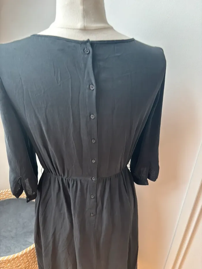 🖤 Robe midi noire en soie – Tara Jarmon – T40 - photo numéro 10