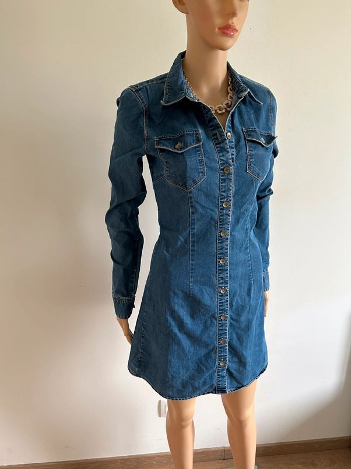Robe bleue en jean à manches longues Only taille S jamais portée - photo numéro 2