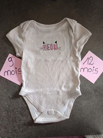 Body été meow 9/12 mois
