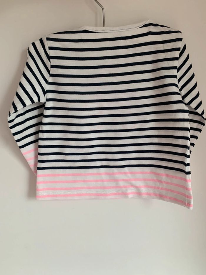 Tee shirt marinière Lulu Castagnette 18 mois - photo numéro 2