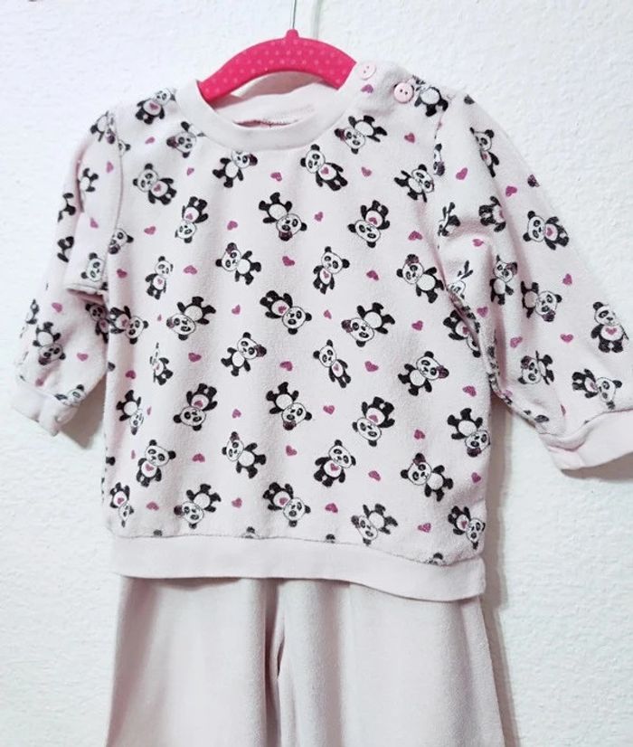 Pyjama 2 pièces bébé fille taille 12 mois - photo numéro 3