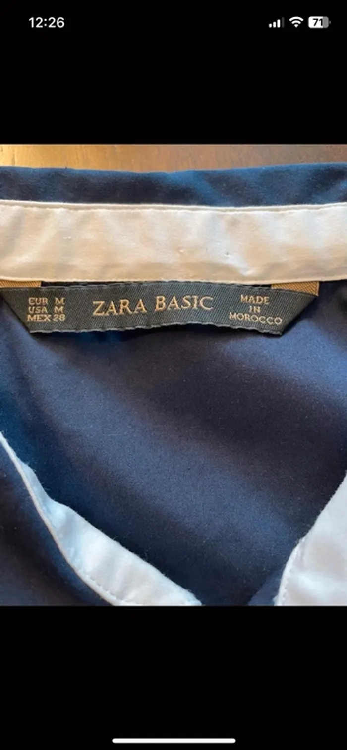 Chemisier zara marine femme - photo numéro 4