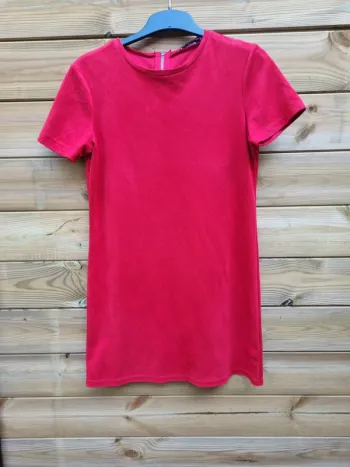 Robe Zara en suédine rouge taille S