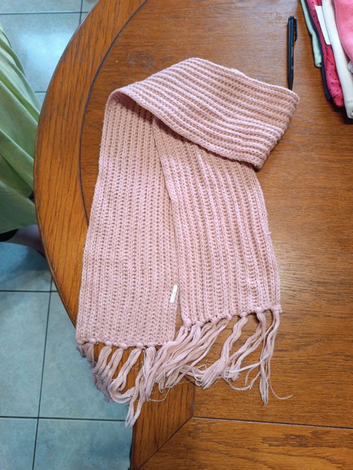 Écharpe rose saumon