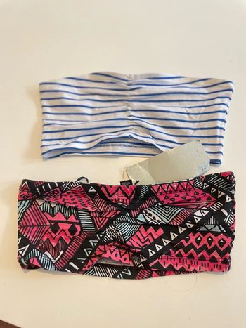 Deux tops bandeau taille XS
