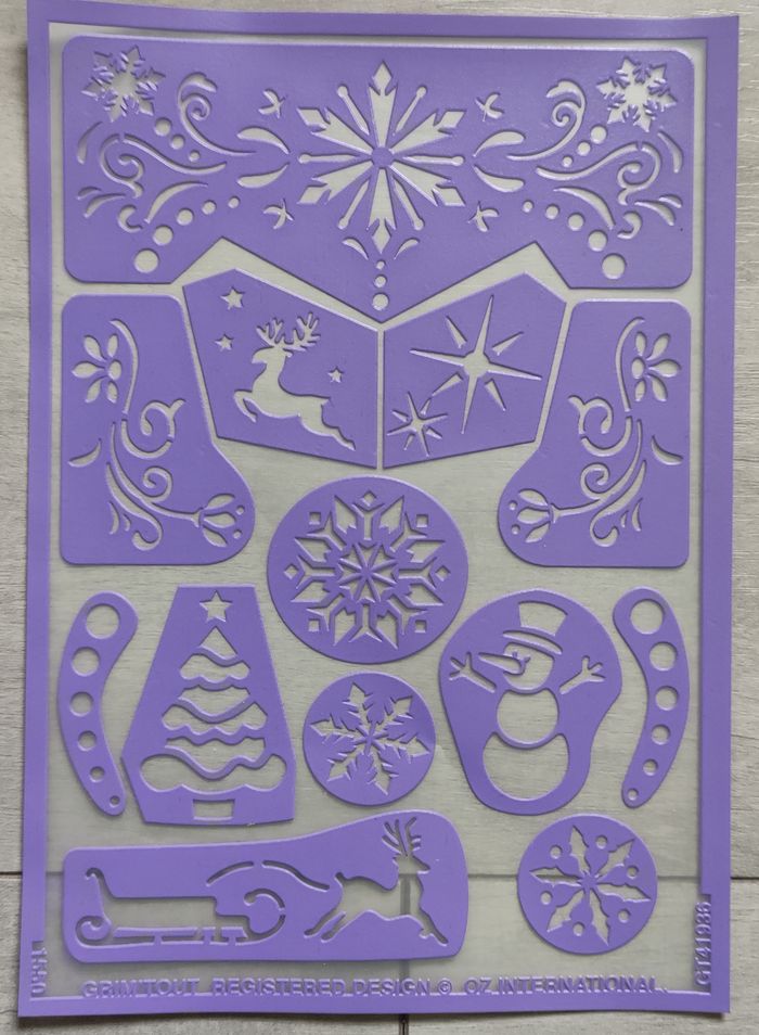 Pochoir maquillage neuf grim'tout noël