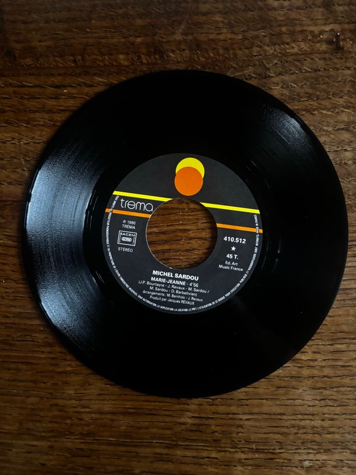 Vinyle 45 tours Mixhel Sardou Marie Jeanne - photo numéro 2