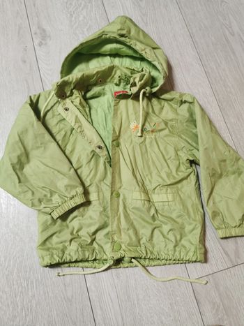 Imperméable vert / Vynil Fraise