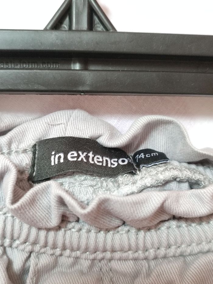 Pantalon gris - Noeud rose - 12 mois - Très bon état - In extenso - photo numéro 5