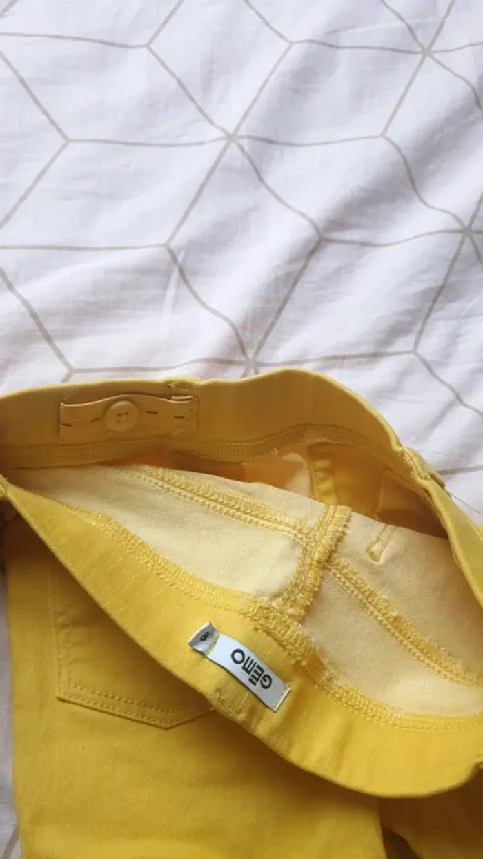 Pantalon legging jaune neuf gémo - photo numéro 6