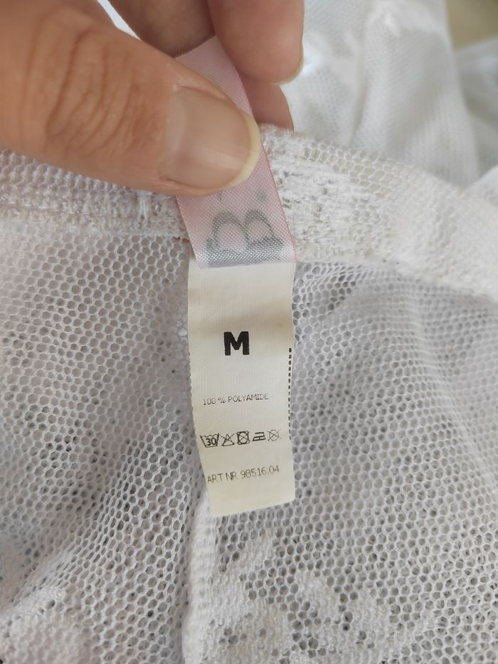 Pantalon Transparent à Fleurs blanc – Taille M – Sexy Lingerie & Fashion - photo numéro 6