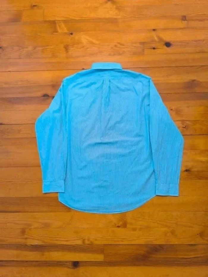Chemise à rayure - Ralph Lauren - Logo brodé marine - Bleu, blanc - Taille XL - photo numéro 4