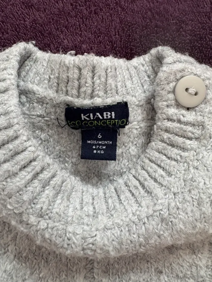 Pull gris Kiabi - photo numéro 2