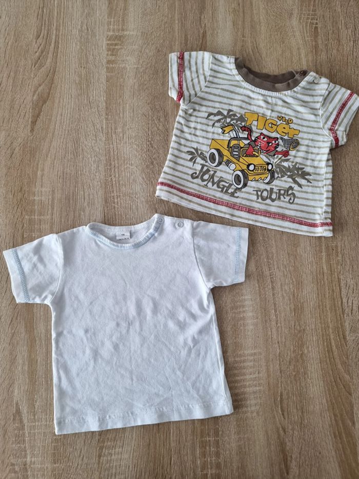 Lot de 2 T-shirt - 6 mois - sans marque