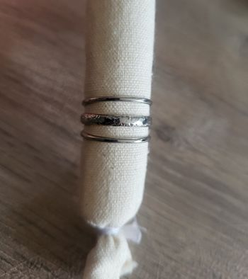 Bague en acier inoxydable, Ajustable, neuf 