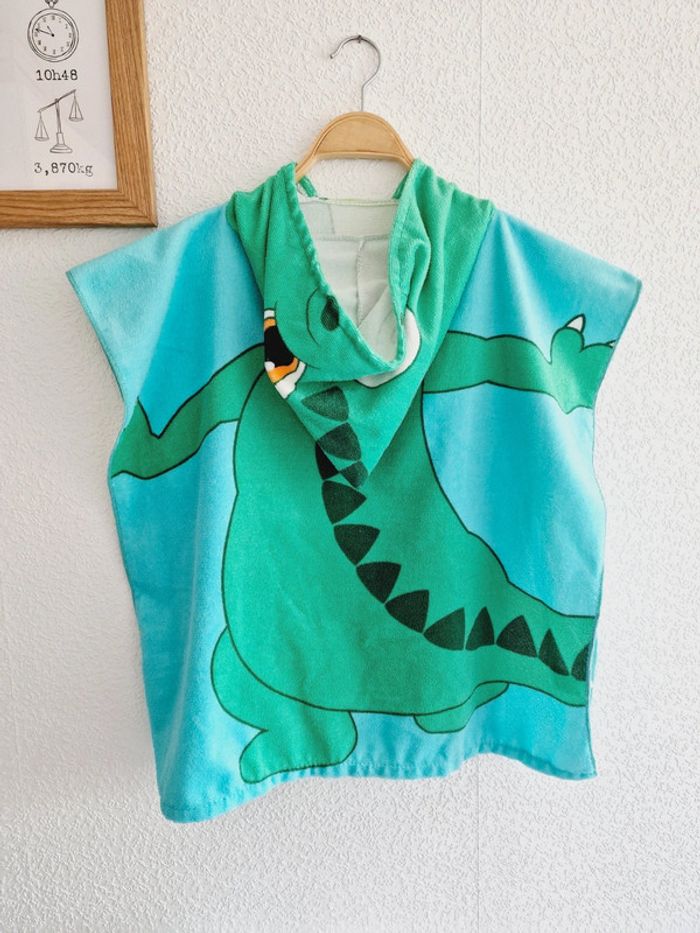 Poncho de bain avec capuche - Dragon / dinosaure / crocodile - 60 x 60 cm - photo numéro 3