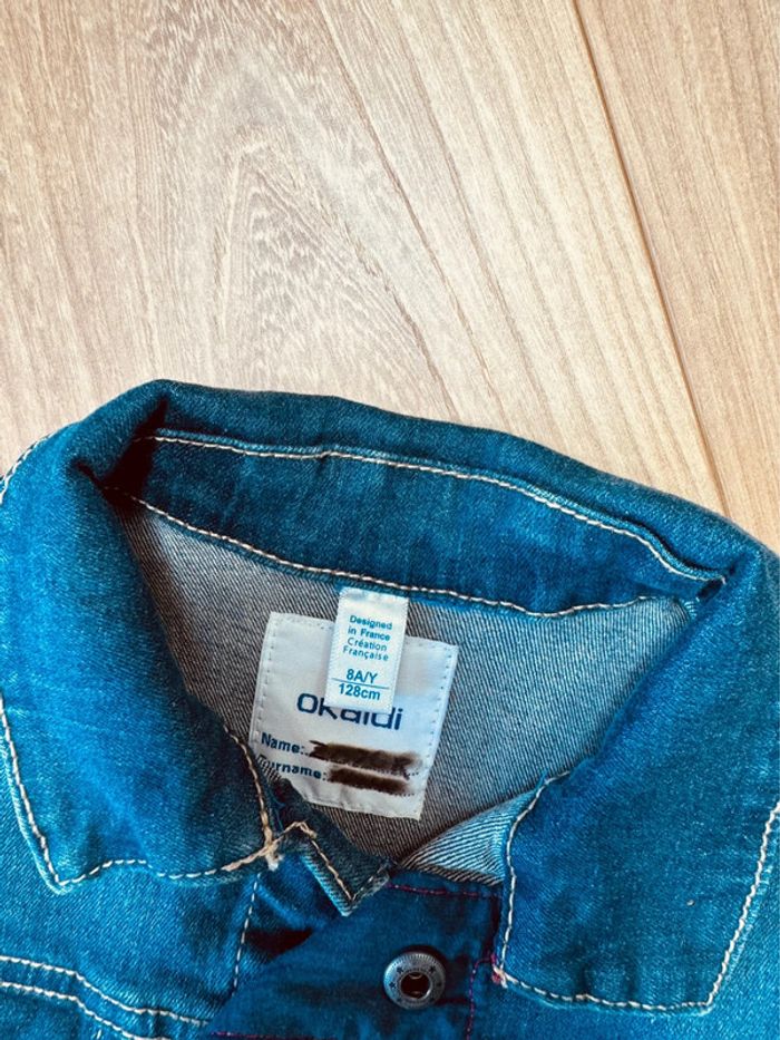 Taille 8 ans veste en jean et chèche garçon TAO Okaidi bleue 💙 - photo numéro 3