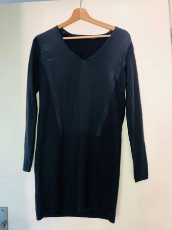 Robe pull bleu coton et soie Comptoir des cotonniers très bon état