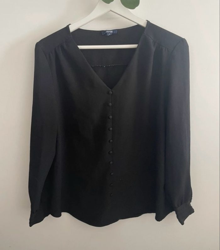 🌸Blouse manches longues noire Kiabi taille 38🌸