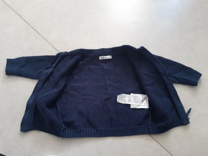 Gilet avec fermetures bleu t. 12 mois - photo numéro 2