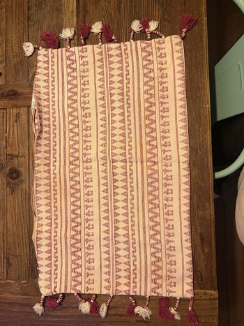 Housse de coussin décorative - crème et Bordeaux - 36x56cm