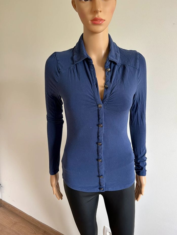 Haut bleu à manches longues Morgan taille XS bon état