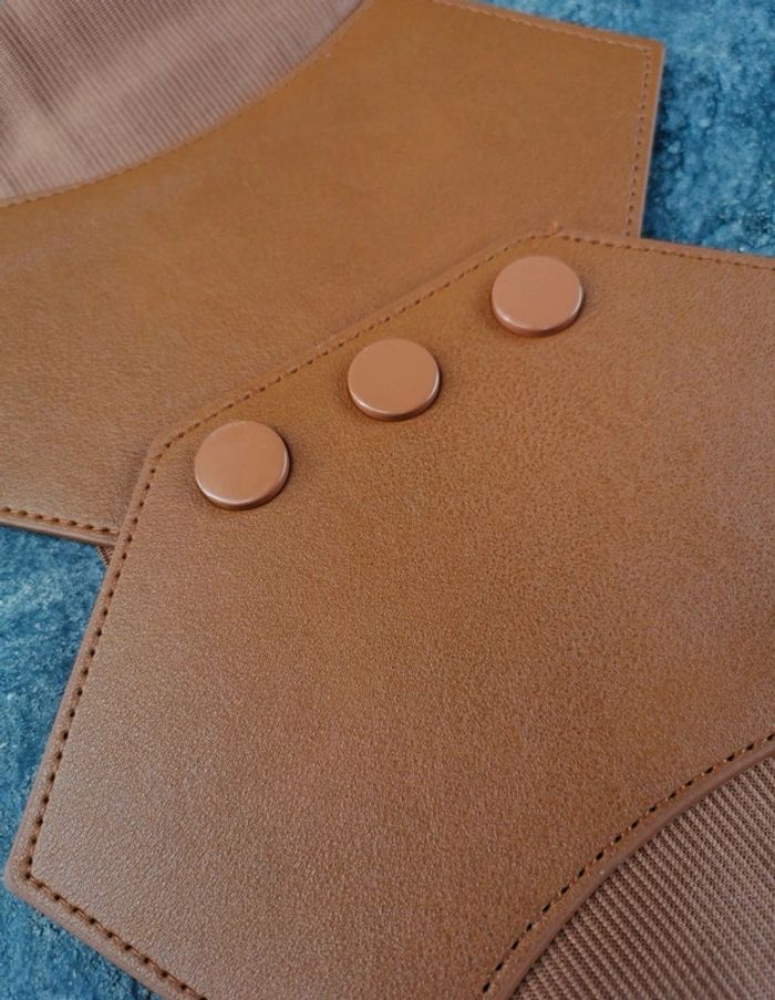 A41 ceinture gaine corset vintage rétro ajustable marron - photo numéro 3