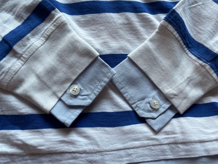 Polo chemise 2 en 1 blanc et bleu - photo numéro 5