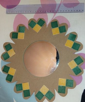 Miroir fleurs deco céramique autour 