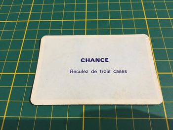 Reculez de trois cases carte chance pièce détachée Monopoly Miro Parker company #A63