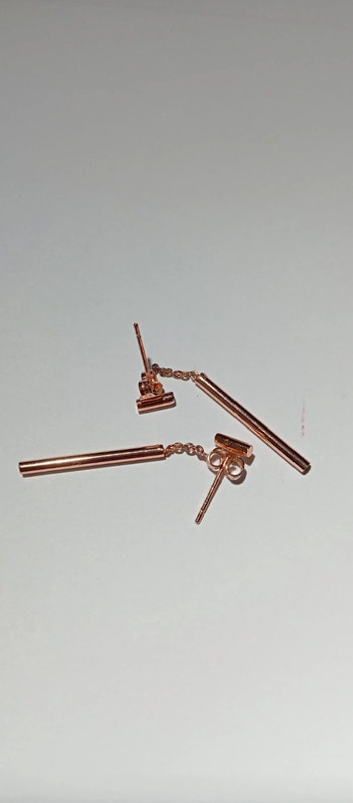 Boucles d'oreilles rose doré - photo numéro 2