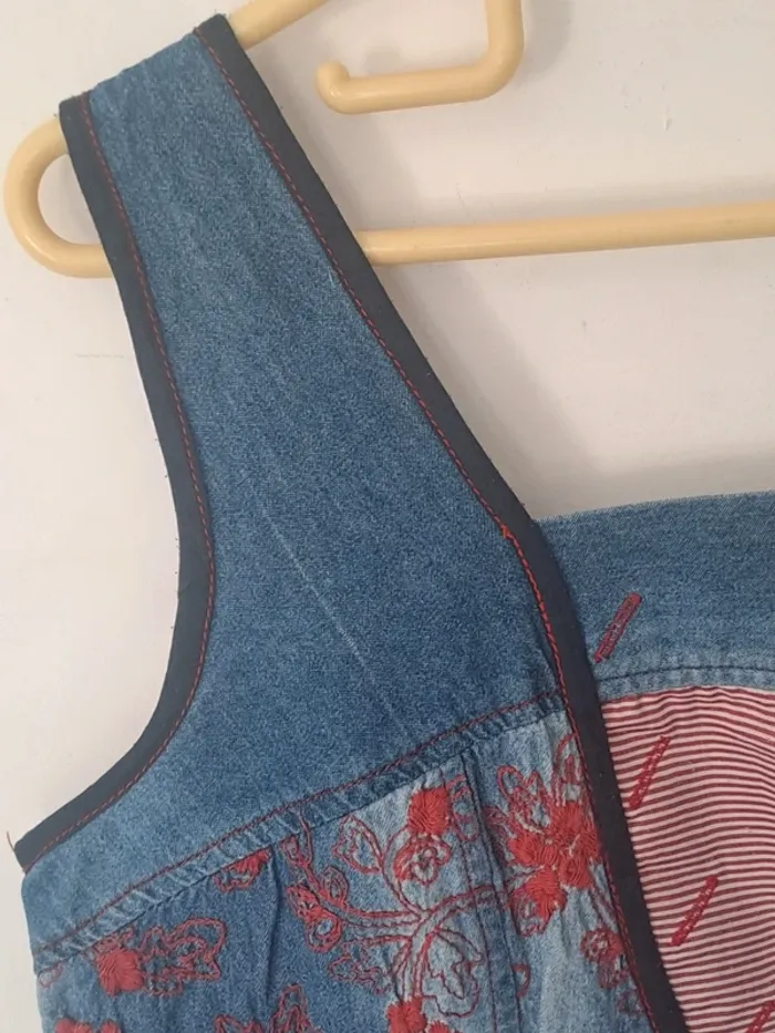 Top vintage en jean S.Quise - photo numéro 6