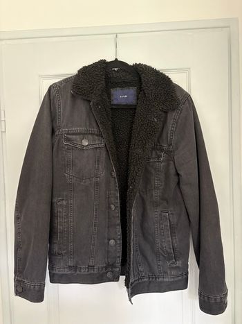 Veste en jean chaude noire