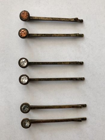 Lot de 6 barrettes vintage