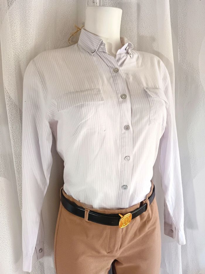 Éric Bompard | Chemise à Rayures en coton | t. M - photo numéro 2