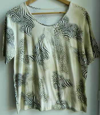 T shirt manches courtes T 4 "Zèbre, léopard"