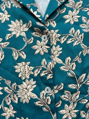 Chemise de nuit Etam effet satiné Maila bleu canard neuve - photo numéro 4