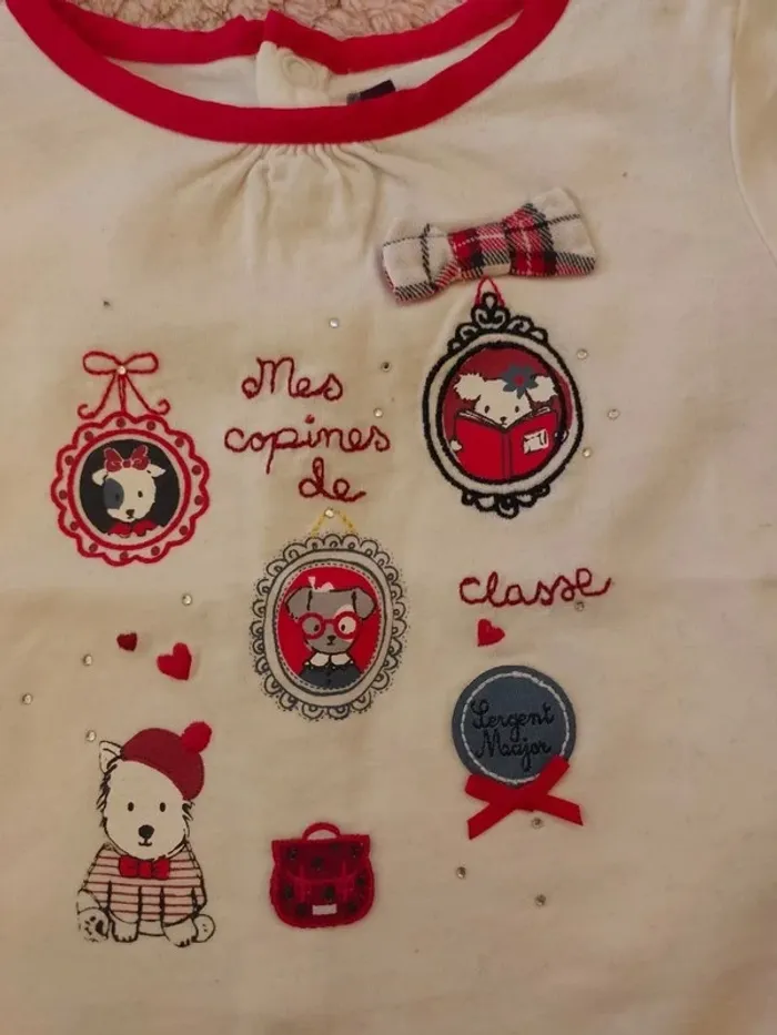 Haut blanc sergent major 6 mois - photo numéro 2