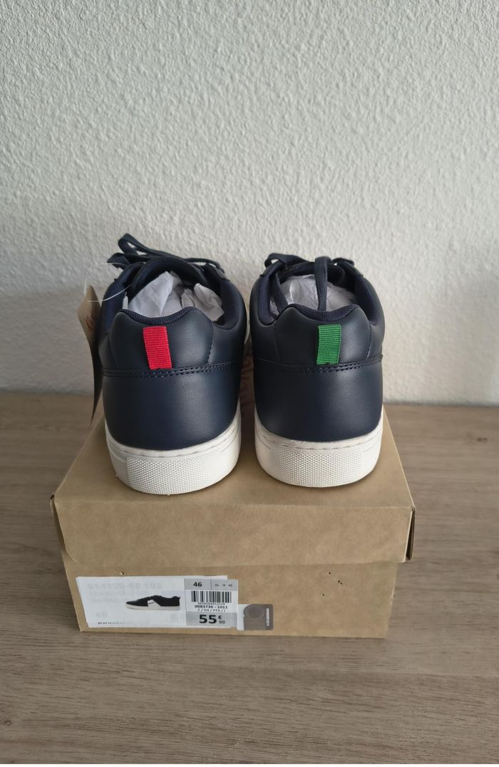 Chaussures baskets sneakers Kickers basse Homme noir blanche neuves taille 46 - photo numéro 2