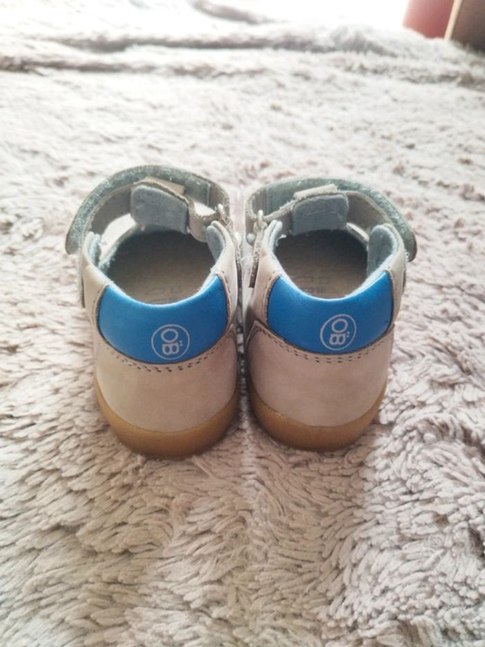 Chaussures babies garçon en cuir gris neuve pointure 19 - photo numéro 3