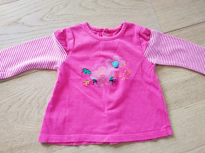 Lot 5 T-shirt fille 12 mois - photo numéro 4