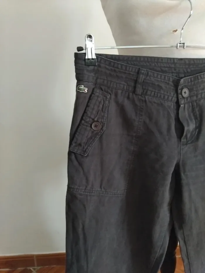 Pantalon jambes larges Lacoste t42 - photo numéro 4