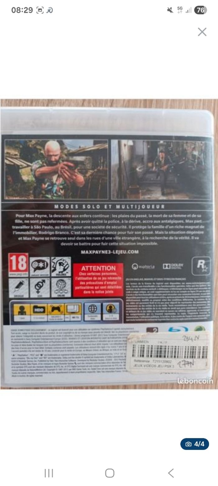 Max payne 3 PlayStation 3 - photo numéro 3
